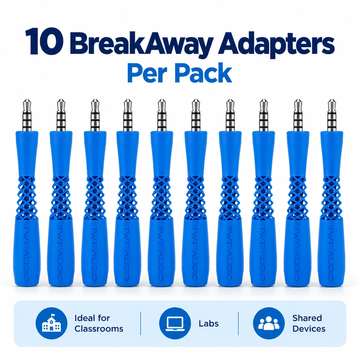 TWT Audio TW-BC1 BreakAway Adapter – 3.5mm TRRS – 10 Pack