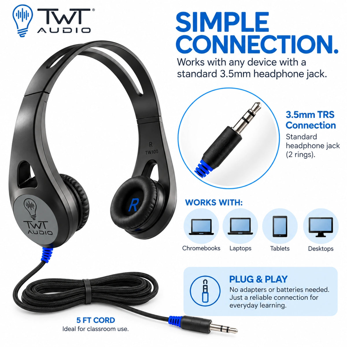 Auriculares ultraligeros ThinkWrite TW-100