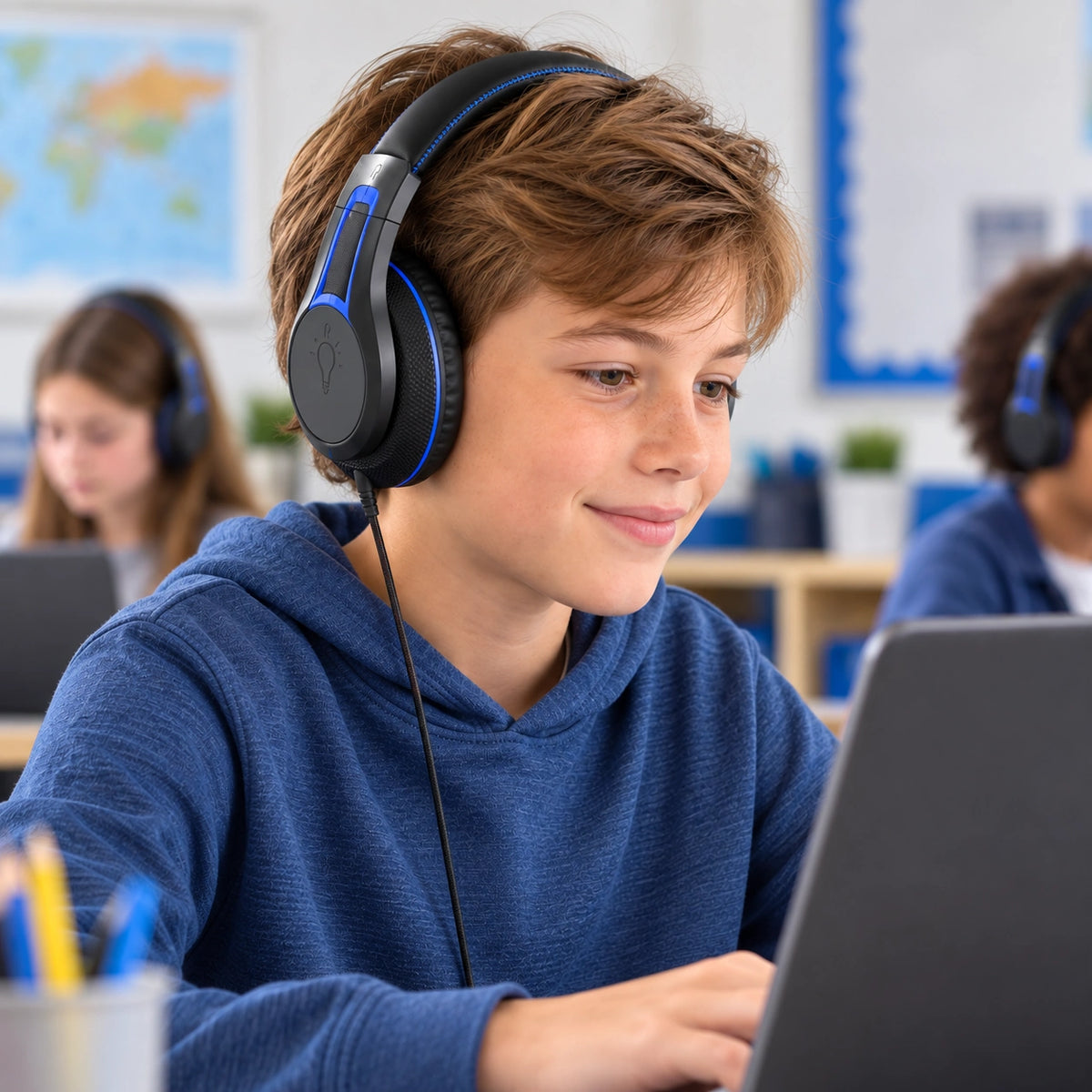 TWT Audio DURO TW203 Over-Ear Classroom Headphones – USB-C