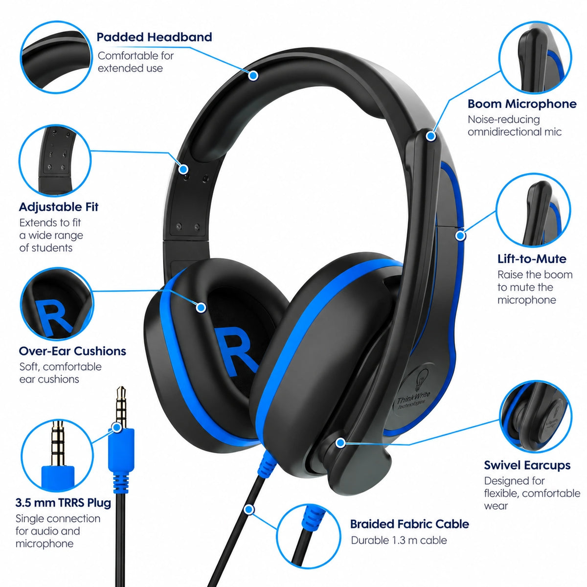 TWT Audio REVO TW310 Headset – 3.5mm TRRS