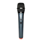 Wireless microphone included with HamiltonBuhl VENU Mini PA system, handheld design with built-in transmitter.