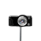 Close-up of SuperFlix webcam lens for video conferencing and online learning
