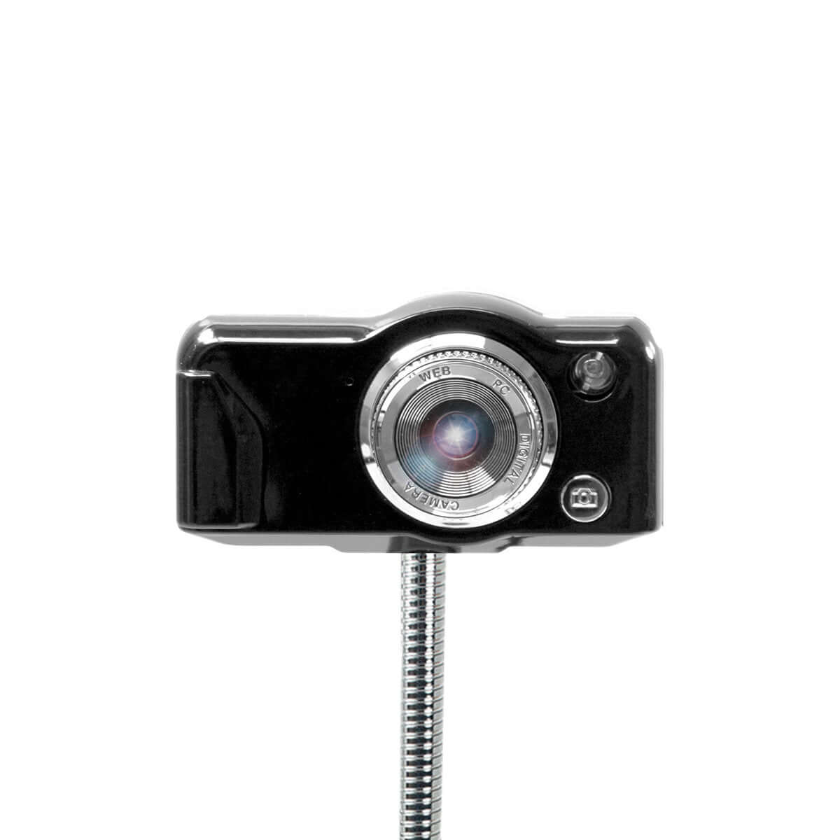 Close-up of SuperFlix webcam lens for video conferencing and online learning
