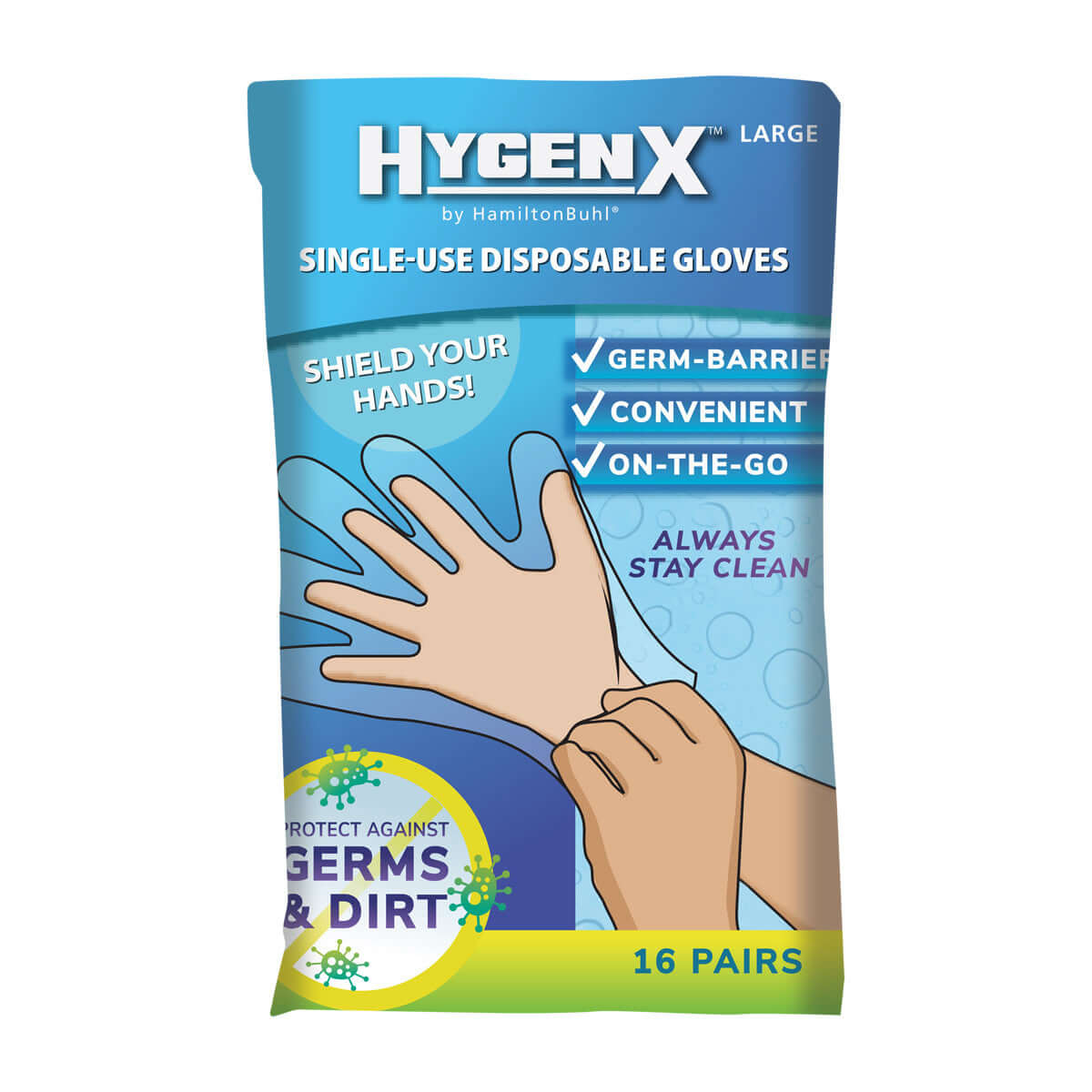 HamiltonBuhl HygenX Disposable Gloves – Bulk Pack (3,200 Pairs)