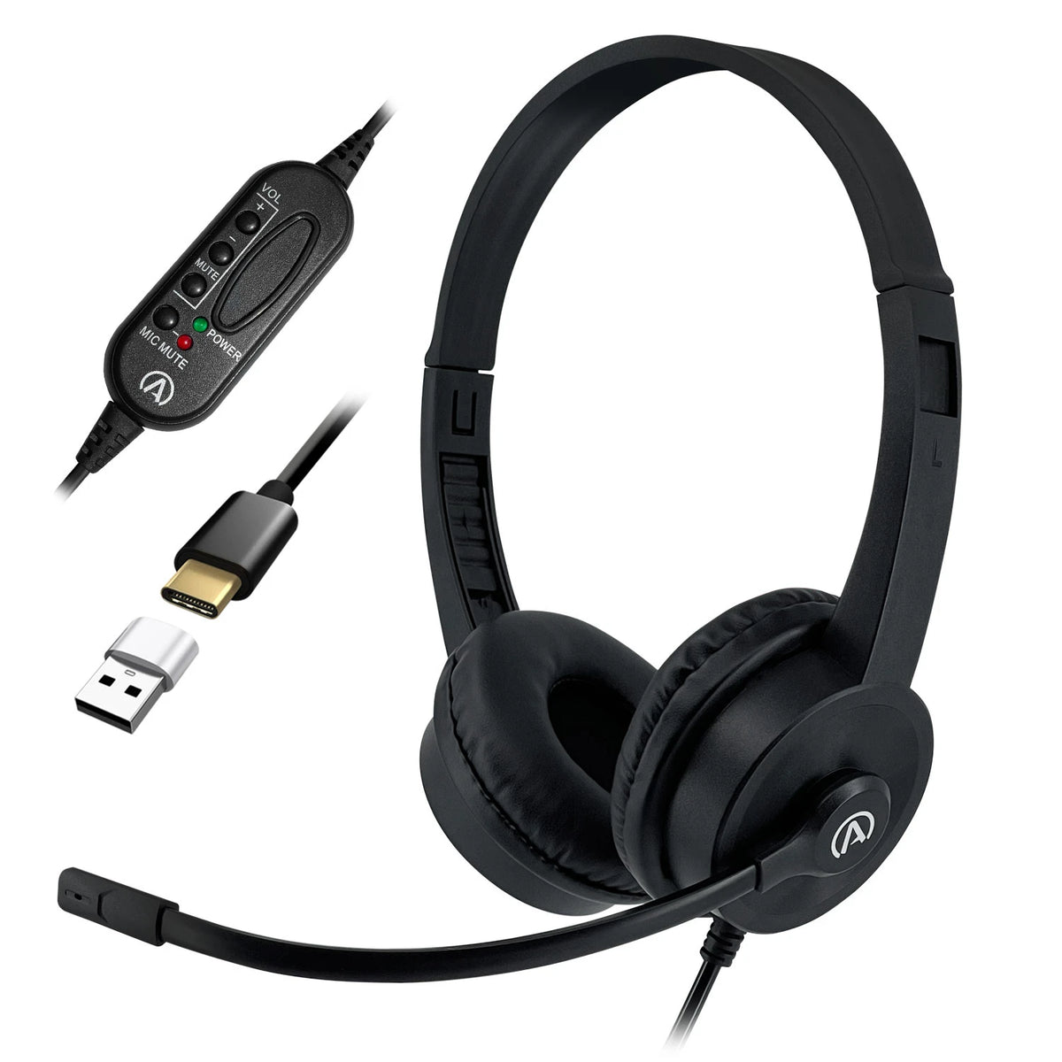 Andrea AC-155 USB On-Ear Stereo USB Headset — product view