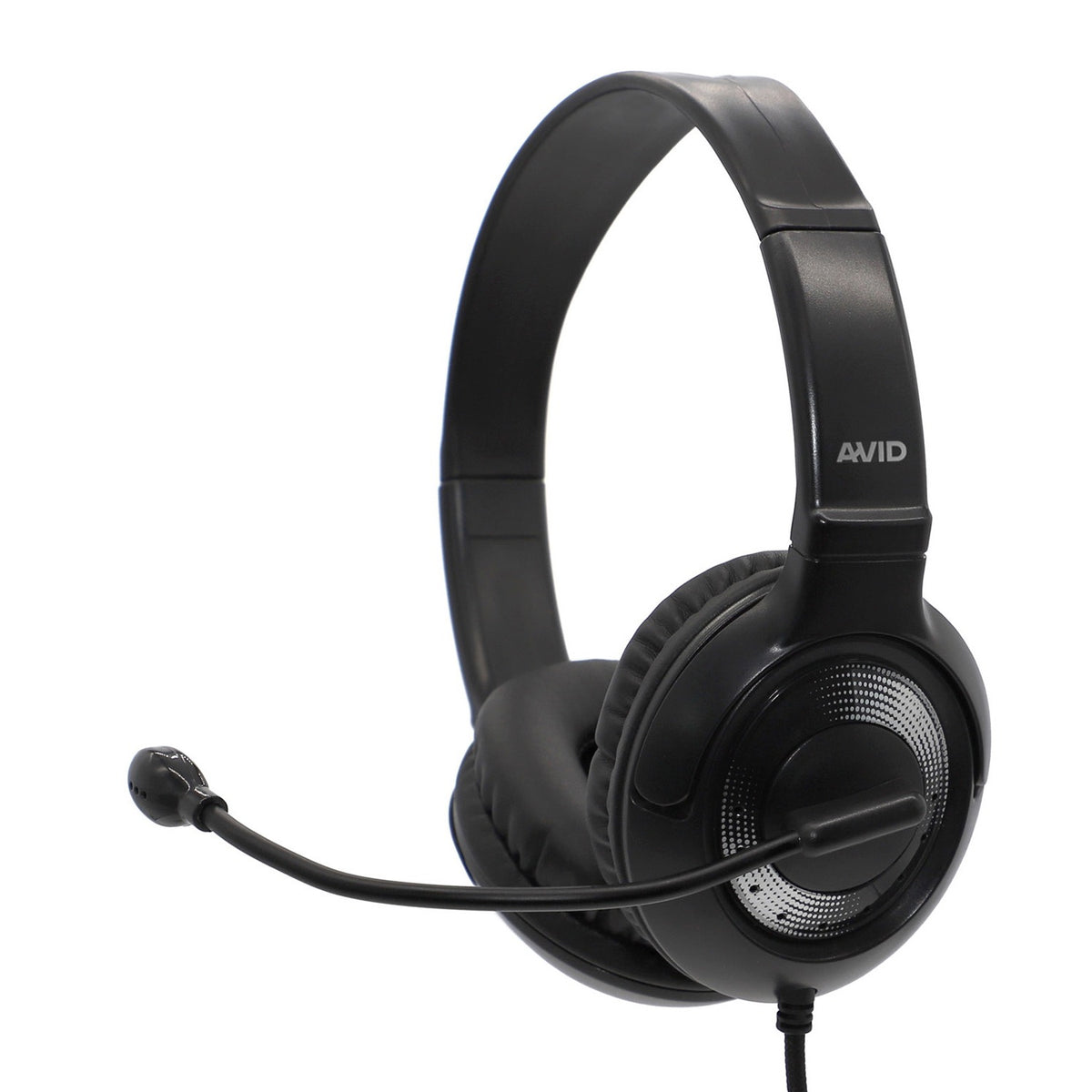 AVID AE-55 school testing headset, black/silver, with boom microphone