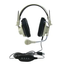 Deluxe Stereo Headset  - Beige - with USB Plug