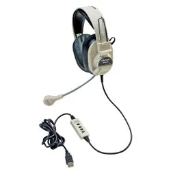 Deluxe Stereo Headset  - Beige - with USB Plug