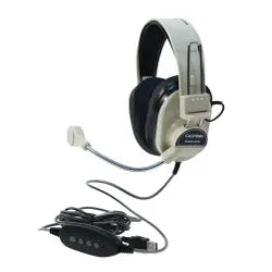 Deluxe Stereo Headset  - Beige - with USB Plug