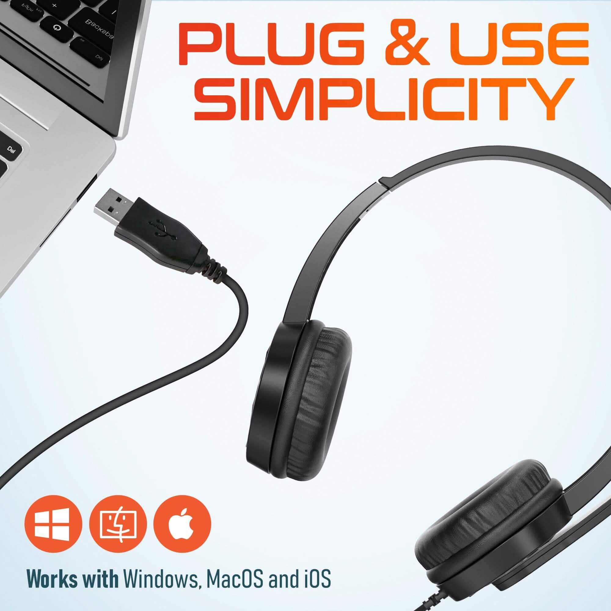 Delton 12Y USB Classroom Headset with Microphone