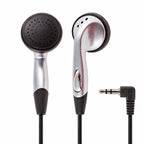LH-8 silver school earbuds with right-angle 3.5 mm plug; 1,000-pair pack