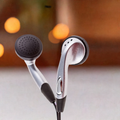 Stylish silver school earbuds designed for education, perfect for bulk purchases in classrooms and learning centers.
