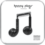 Earbuds Plus with Mic in Black Marble by Happy Plugs