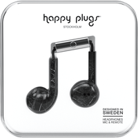 Thumbnail for Earbuds Plus with Mic in Black Marble by Happy Plugs