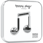 Earbuds Plus with Mic in Silver by Happy Plugs