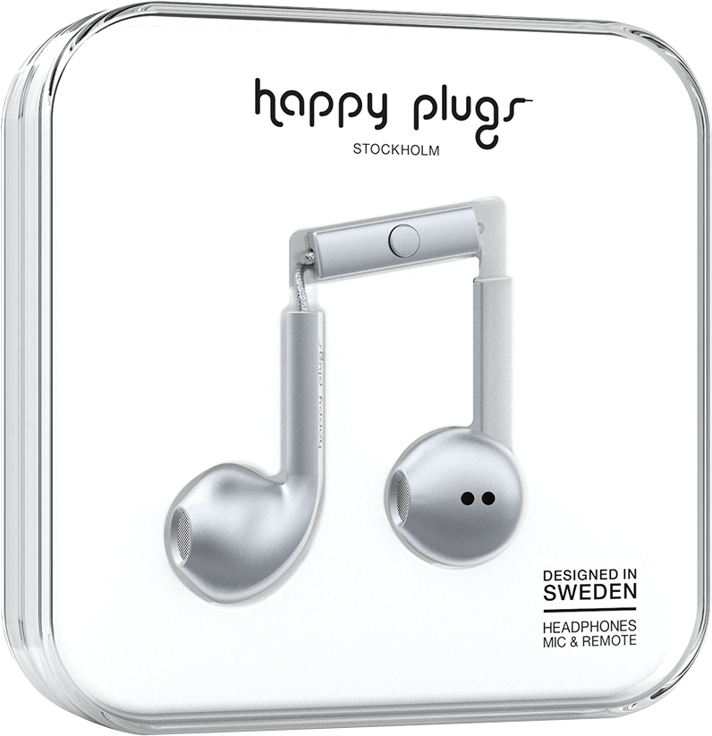 Earbuds Plus with Mic in Space Gray by Happy Plugs