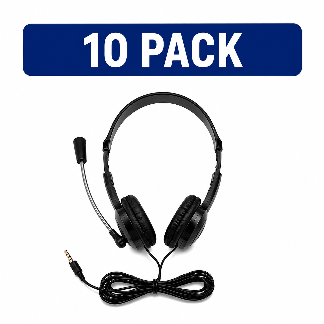 LH Essential Series™ ES-100 TRRS Classroom Headset with Microphone – 10 Pack