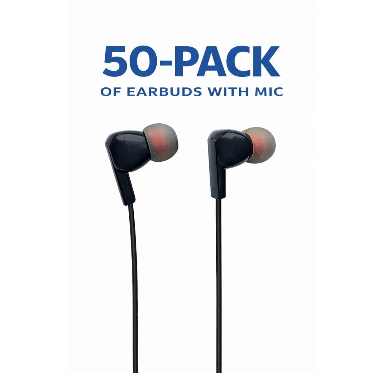 50-Pack Bundle LH‑3T 50-Pack Student Earbuds Bulk