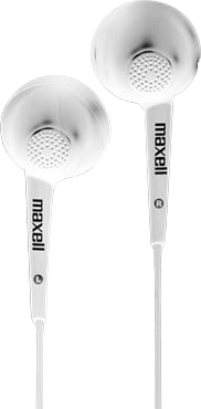 Maxell Jelleez wired earbuds with microphone in-ear earphones - White