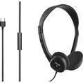 Maxell HP-101 wired USB-C on-ear headphones with microphone