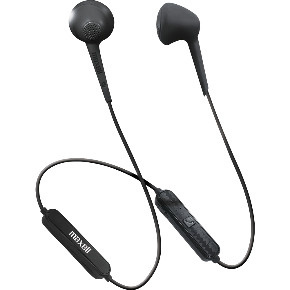 Maxell Jelleez wireless earbuds with charging case Bluetooth earphones - Black