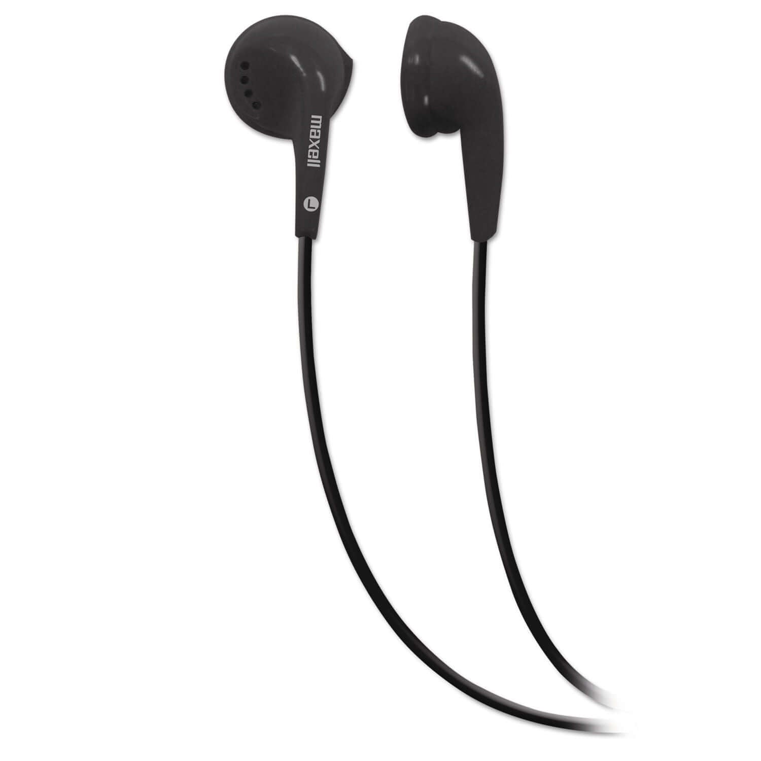 Maxell EB-95 stereo earbuds black wired in-ear earphones