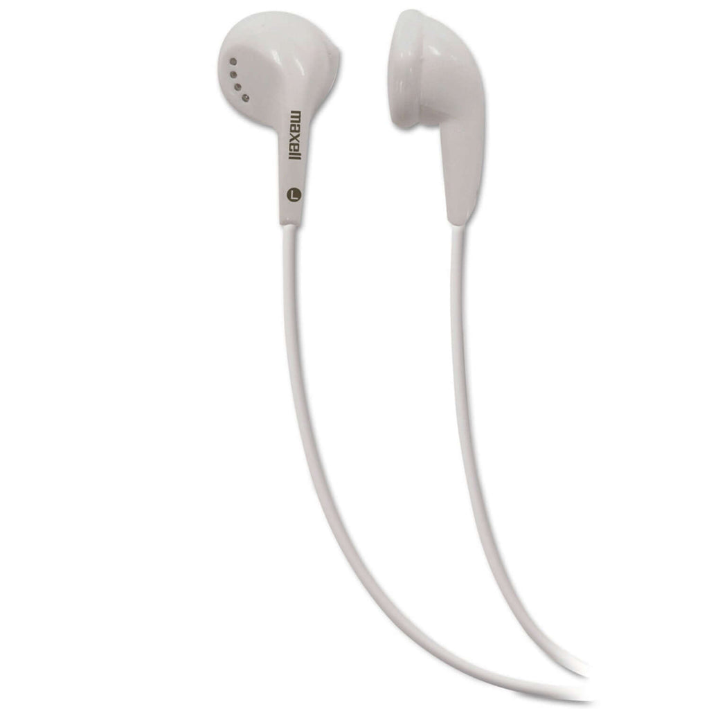 Maxell EB-95 stereo earbuds white wired in-ear earphones