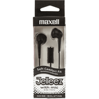 Maxell Jelleez wired earbuds with microphone in-ear earphones - Black