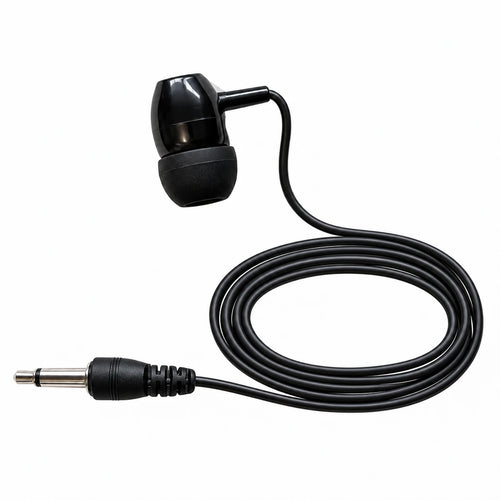LH-50 mono earbud with about 4 ft coiled cord