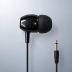 LH-50 single mono earbud and 3.5mm mono plug, close-up