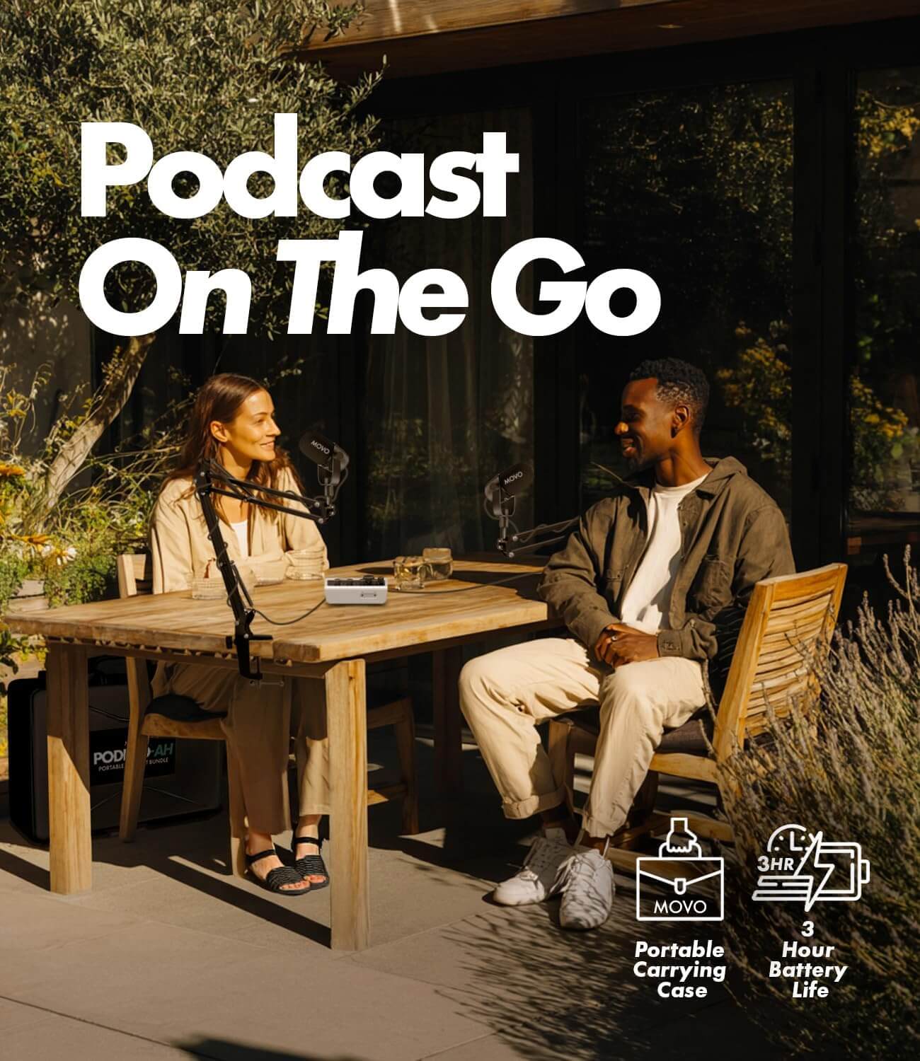 Movo PodPro-AH podcast bundle for recording podcasts and interviews