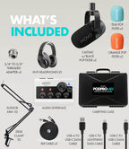 Complete Movo PodPro-AH podcast kit for recording and streaming