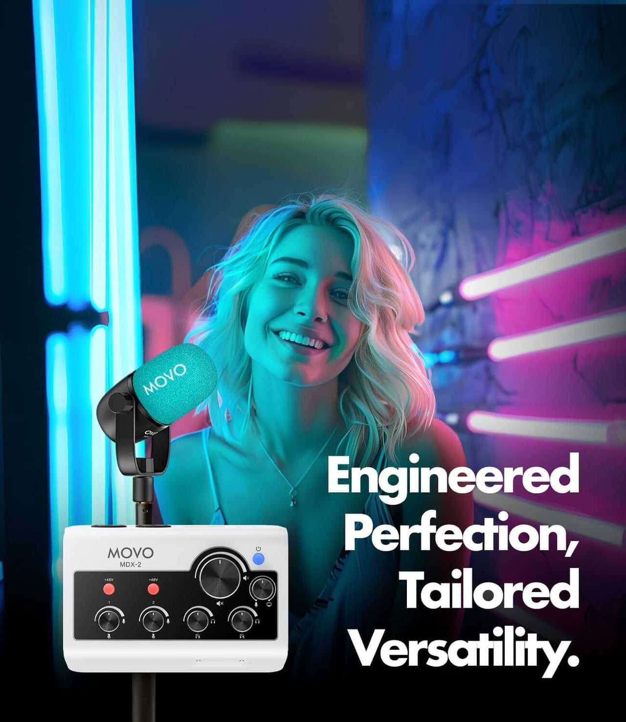 PodPro-T Portable Podcast Bundle with Desk Stands  Movo Photo