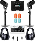PodPro-TH Portable Podcast Bundle with Desk Stands & Headphones  Movo Photo