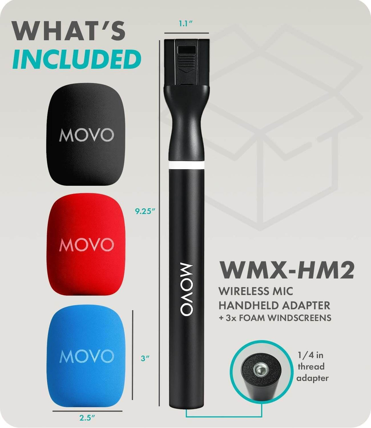 WMX-HM2 Interview Handle for Wireless Mic  Movo Photo