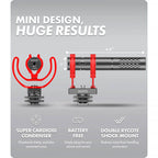 Movo X1 Mini compact shotgun mic for video recording and streaming