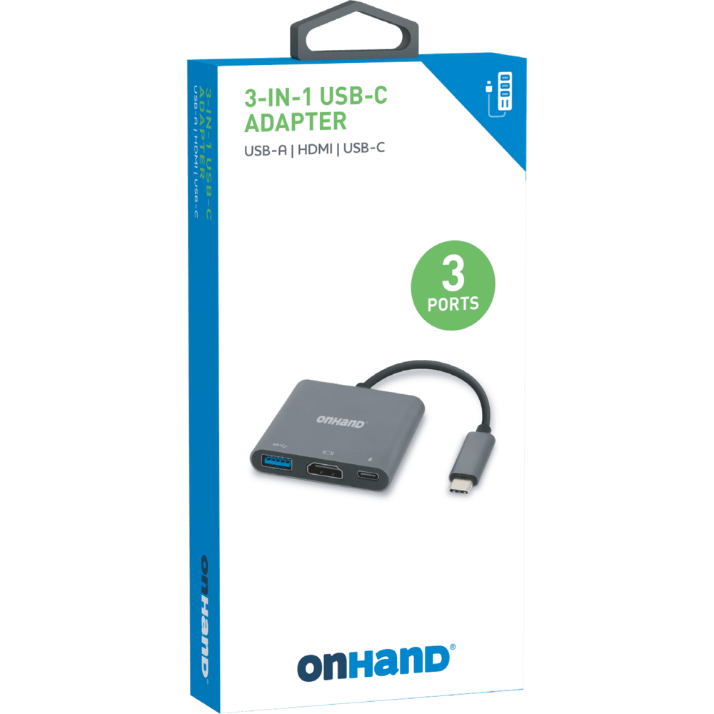 3-in-1 Adapter Hub USB-A HDMI USB-C