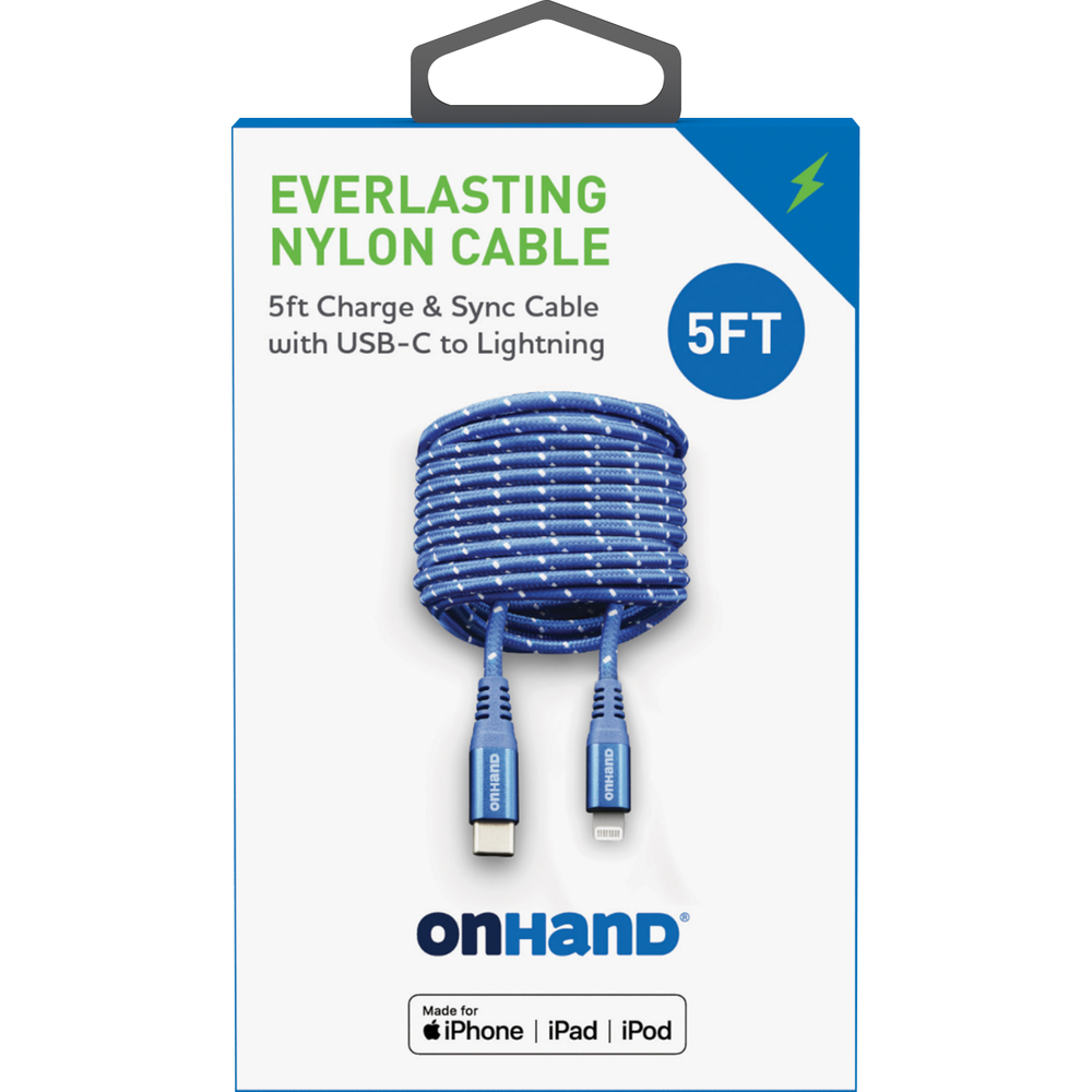 Everlasting Nylon USB-C to Lightning Charge & Sync Cable