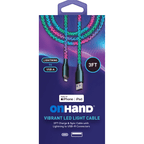 Vibrant LED Lightning to USB-A cable for iPhone charging and data transfer