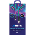 Vibrant LED USB-A to USB-C cable for fast charging and data transfer