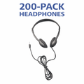 200-pack of personal economical headphones for classroom student listening
