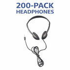 200-pack of personal economical headphones for classroom student listening