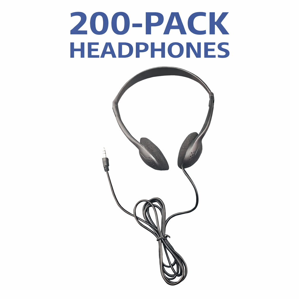 Personal Economical Headphones 200 Pack