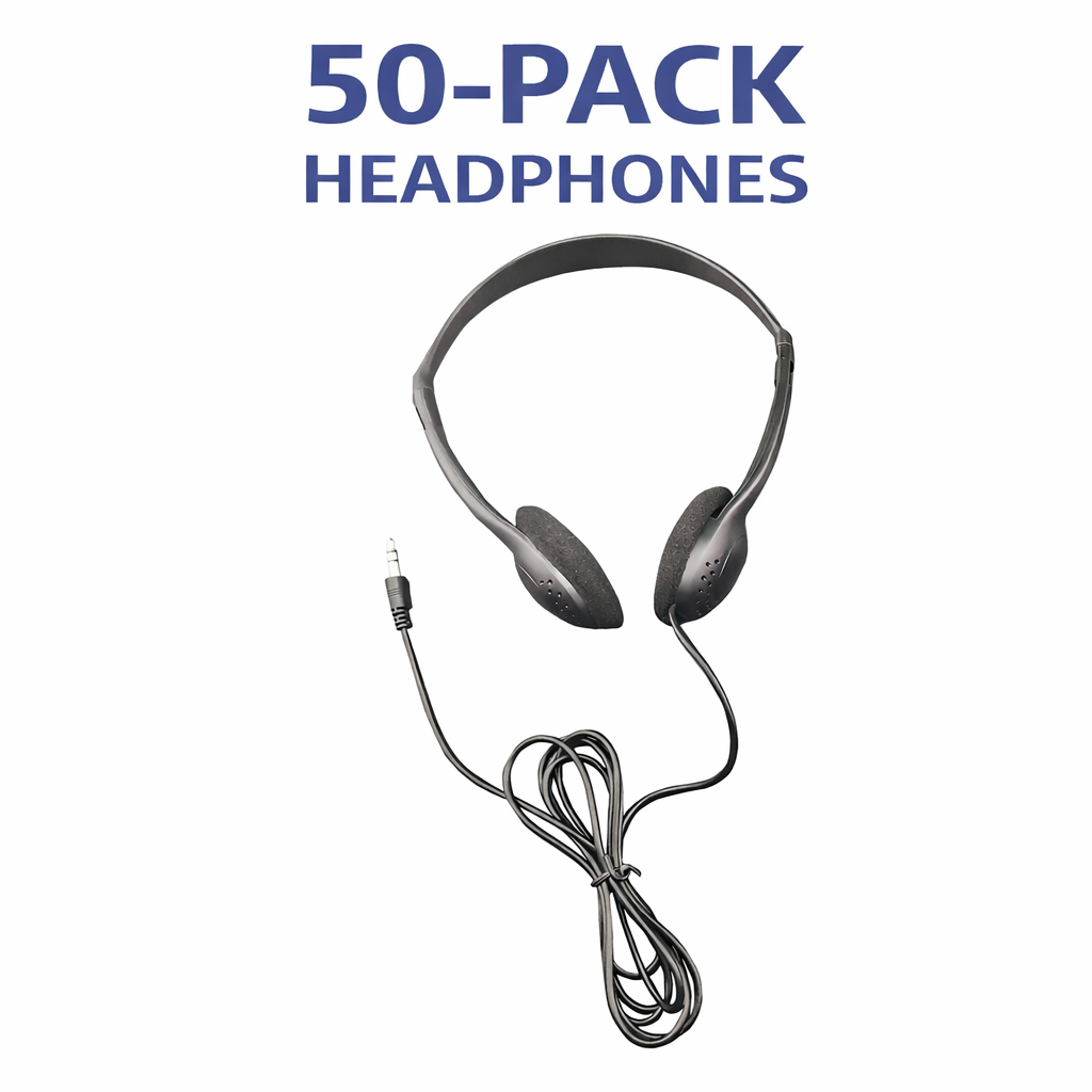 Personal Economical Headphones 50 Pack