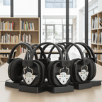 Wireless Listening Center, 6 Station with Headphones and Transmitter, Multi Frequency