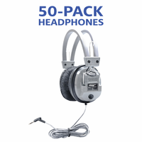 Thumbnail for SchoolMate Deluxe Stereo Headphone with 3.5mm Plug and Volume Control 50 Pack