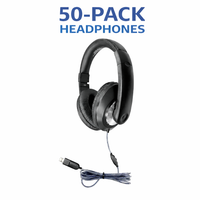 Thumbnail for Smart-Trek Deluxe Stereo Headphone with In-Line Volume Control and USB Plug 50 Pack