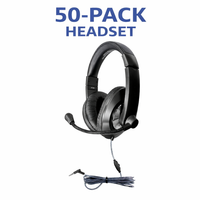 Thumbnail for Smart-Trek Deluxe Stereo Headset with In-Line Volume Control and 3.5mm TRRS Plug 50 Pack