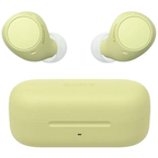 Sony WF-C510 yellow truly wireless earbuds with Bluetooth connectivity and charging case