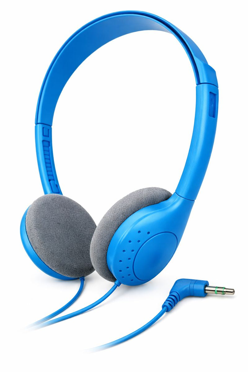 SoundLH Classroom Headphones – Blue On-Ear, Foam Cushions - 50 pack